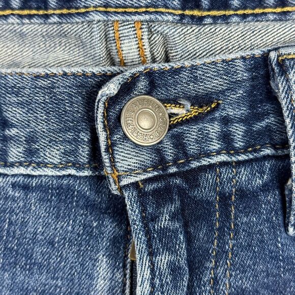 Polo Ralph Lauren Jeans Mens 33x30 Blue Varick Slim Straight Medium Wash Stretch - Picture 4 of 16